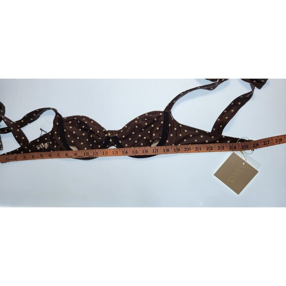 SAME NWT Los Angeles Brown Polka Dot Bikini Set - Picture 13 of 13